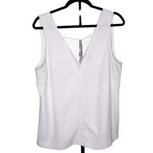 Banana Republic White Tank Top V-Neck Sleeveless Casual‎ Top SKU272